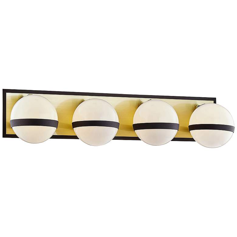 Image 1 Ace 27 inch Wide Bronze and Brushed Brass 4-Light Bath Light