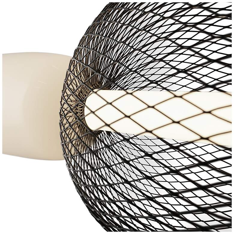 Image 6 Ace 43.9" Wide Black Island-Light w/ White Opal, Mesh Black Shade more views