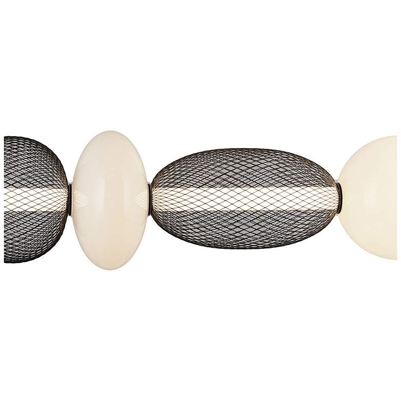 Image 7 Ace 43.9" Wide Black Island-Light w/ White Opal, Mesh Black Shade more views