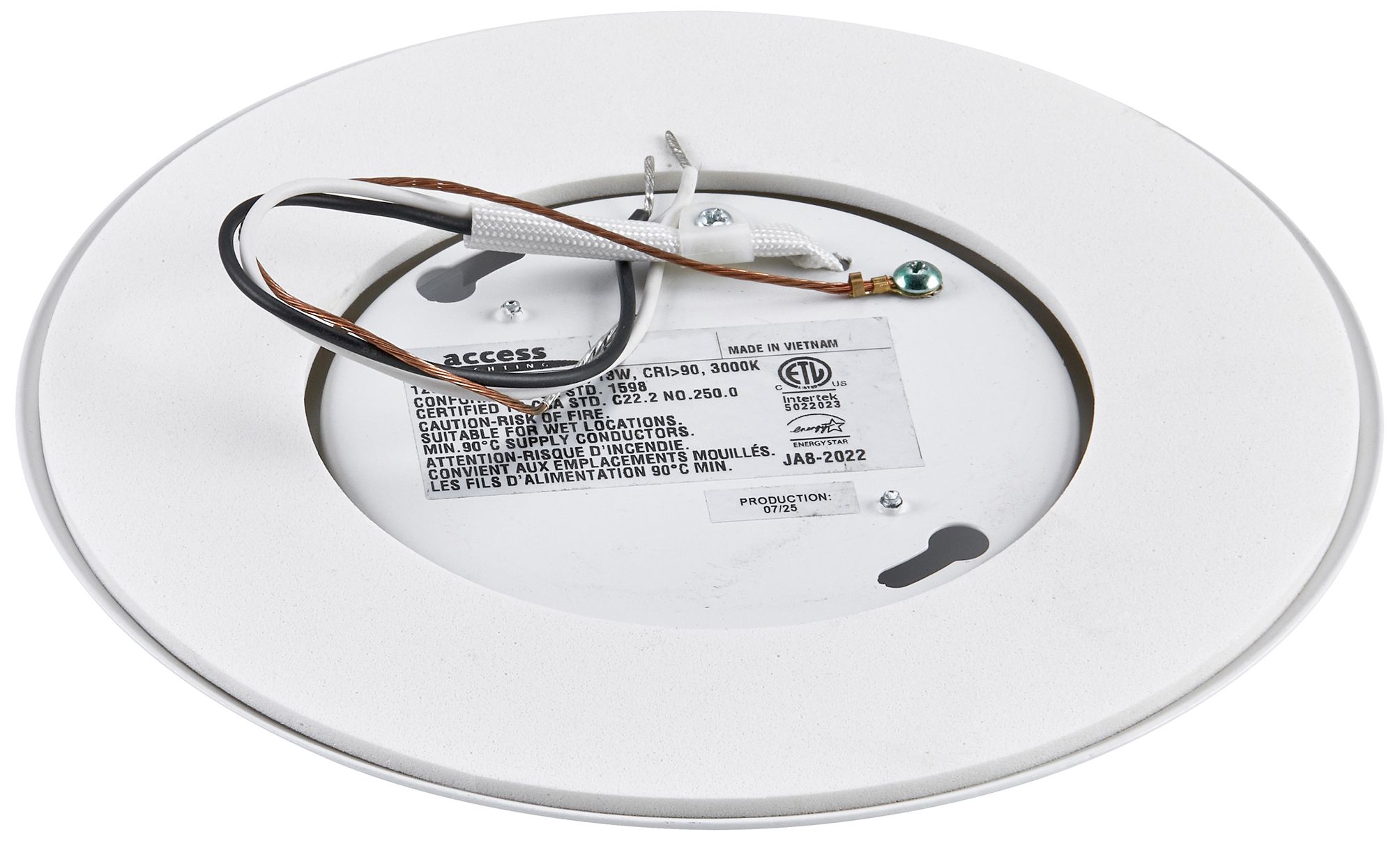 Image 2 Ace 7" Wide White LED Flush Mount more views