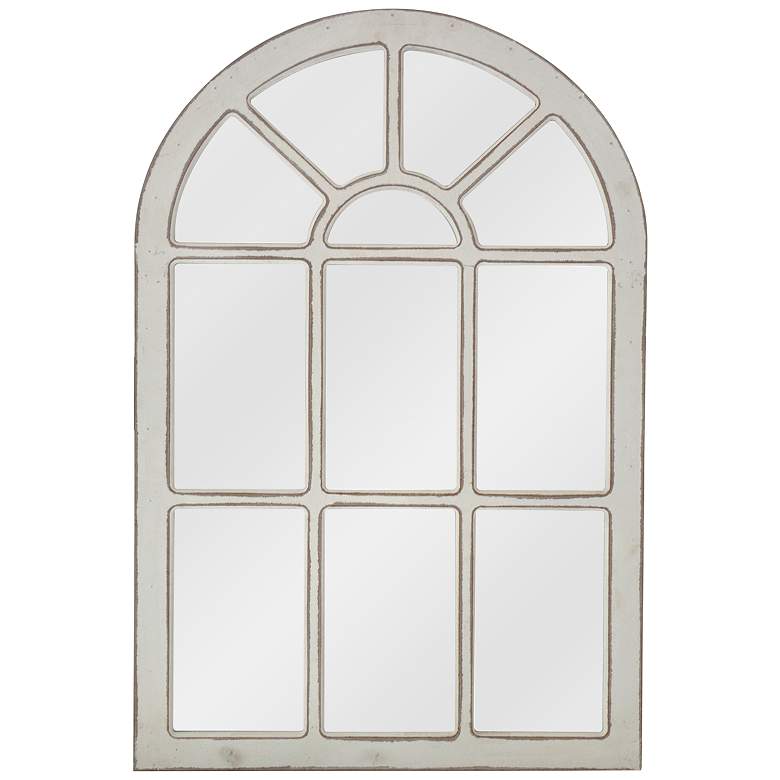 Image 1 Acer White 24 inch x 36 inch Arch Wood Accent Wall Mirror