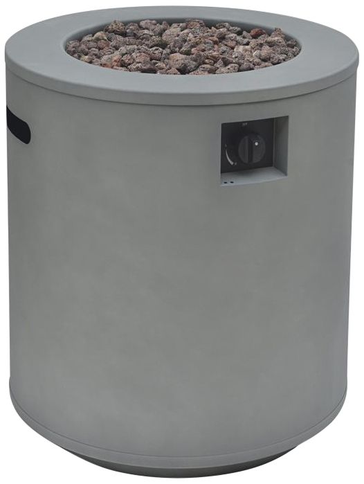 Acero 23" Round Steel Propane Gas Fire Column