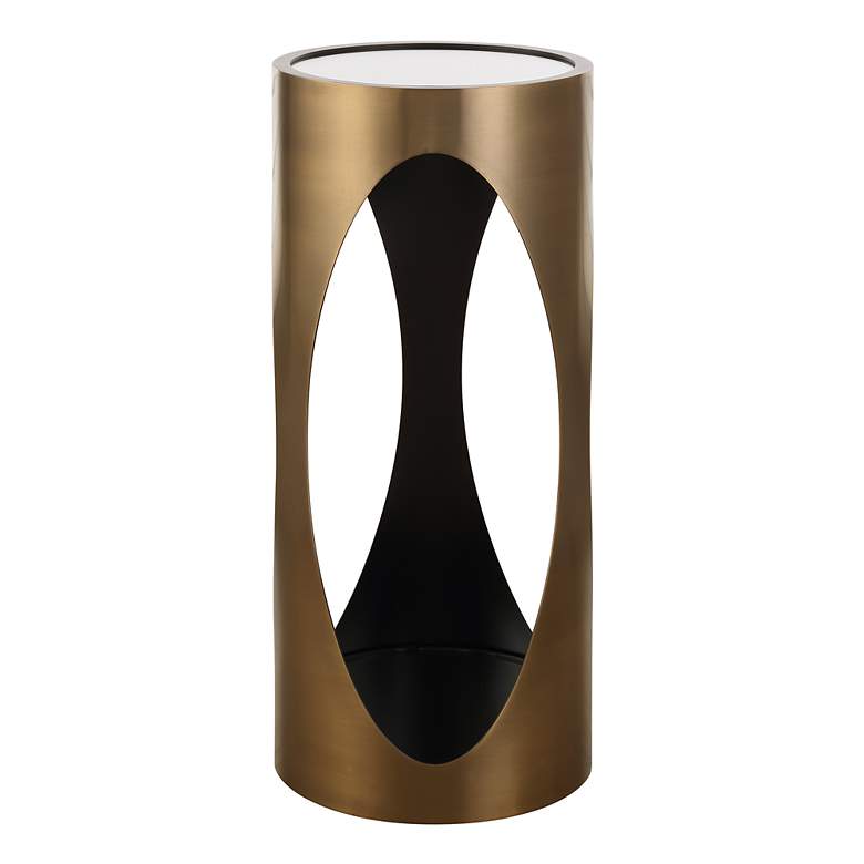 Image 2 Achilles 24" High Brushed Brass Drink Table