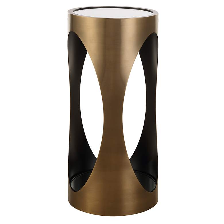 Image 3 Achilles 24" High Brushed Brass Drink Table more views
