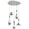 Acid 17" Wide Polished Nickel LED Multi Light Pendant