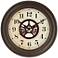 Ackerson 24 1/2" Round Metal Wall Clock With Gears