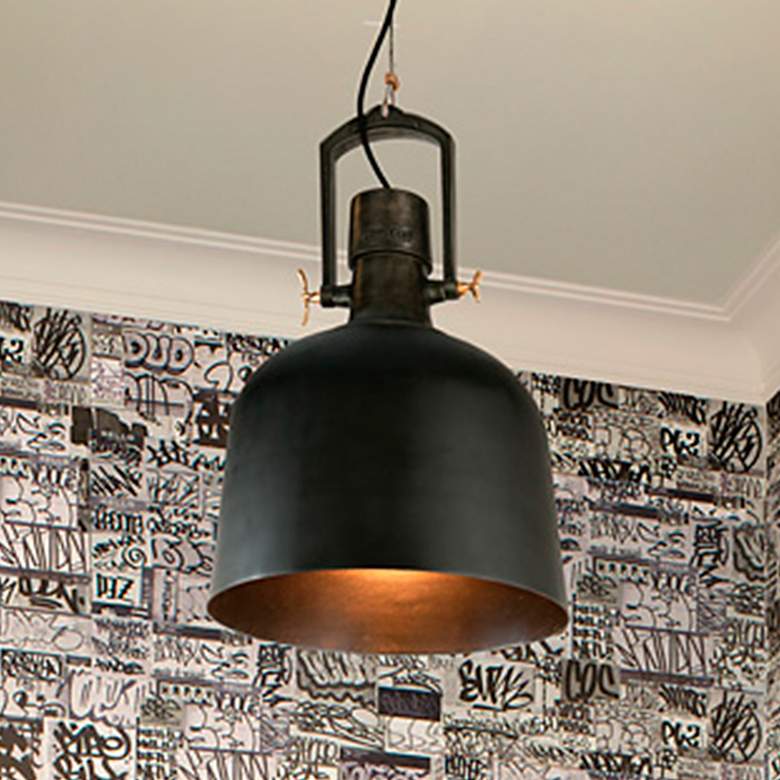 Image 1 Acme 32" Wide Aged Silver Pendant Light