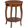 2_Acme Furniture Aberta 18" Wide Walnut Finish 1-Shelf Round Side Table