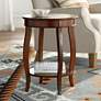 1_Acme Furniture Aberta 18" Wide Walnut Finish 1-Shelf Round Side Table