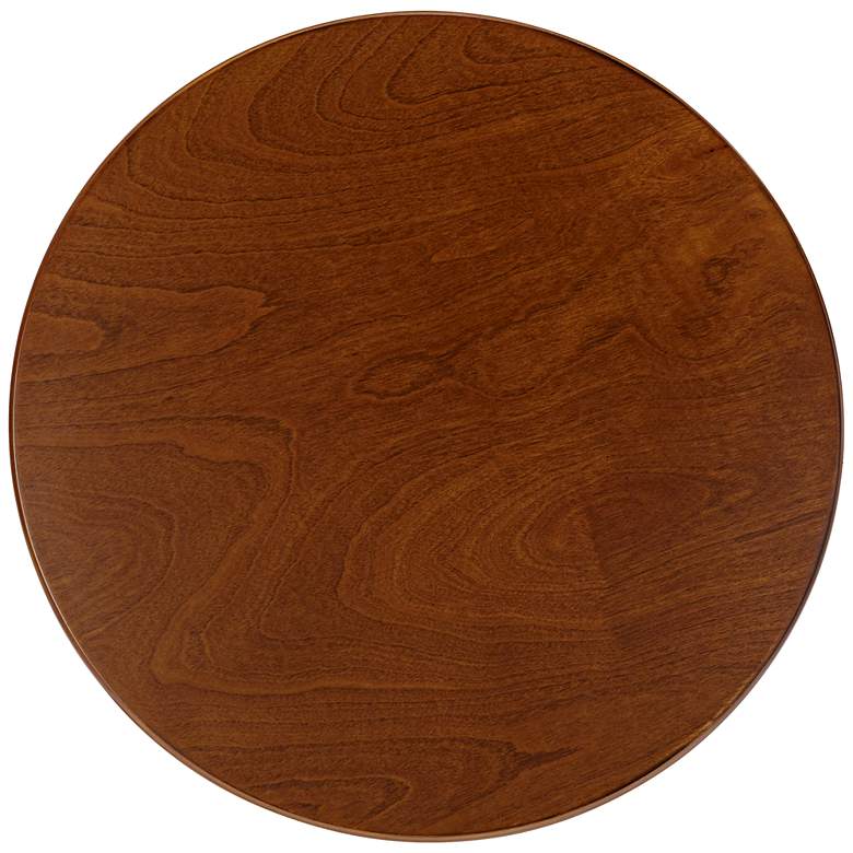 Image 3 Acme Furniture Aberta 18" Wide Walnut Finish 1-Shelf Round Side Table more views