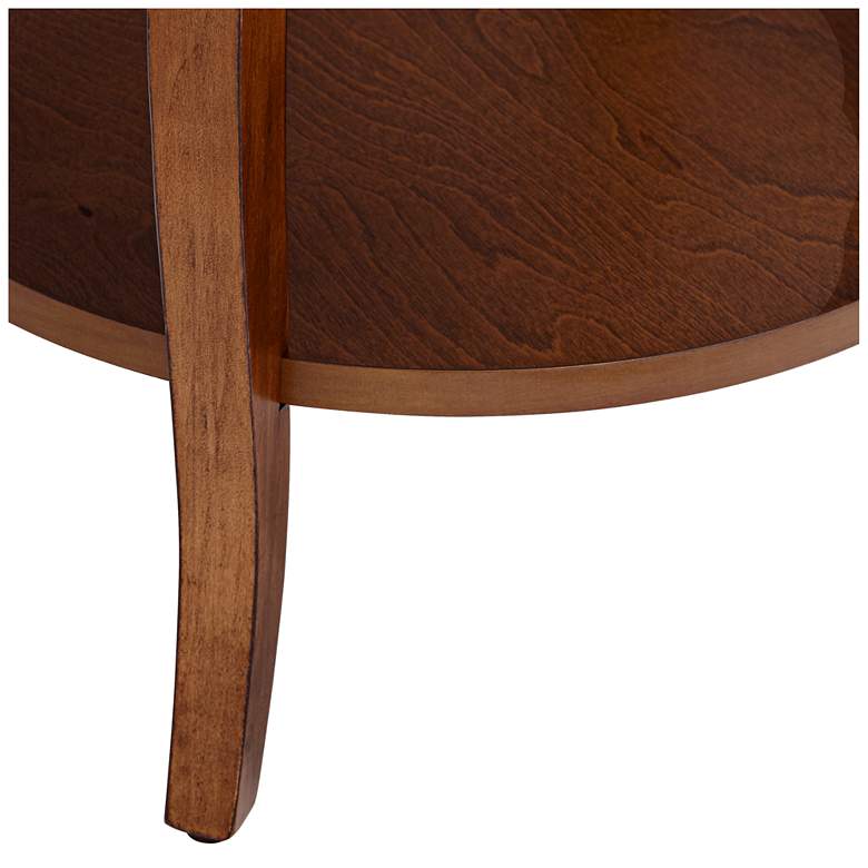 Image 5 Acme Furniture Aberta 18" Wide Walnut Finish 1-Shelf Round Side Table more views