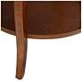 5_Acme Furniture Aberta 18" Wide Walnut Finish 1-Shelf Round Side Table more views