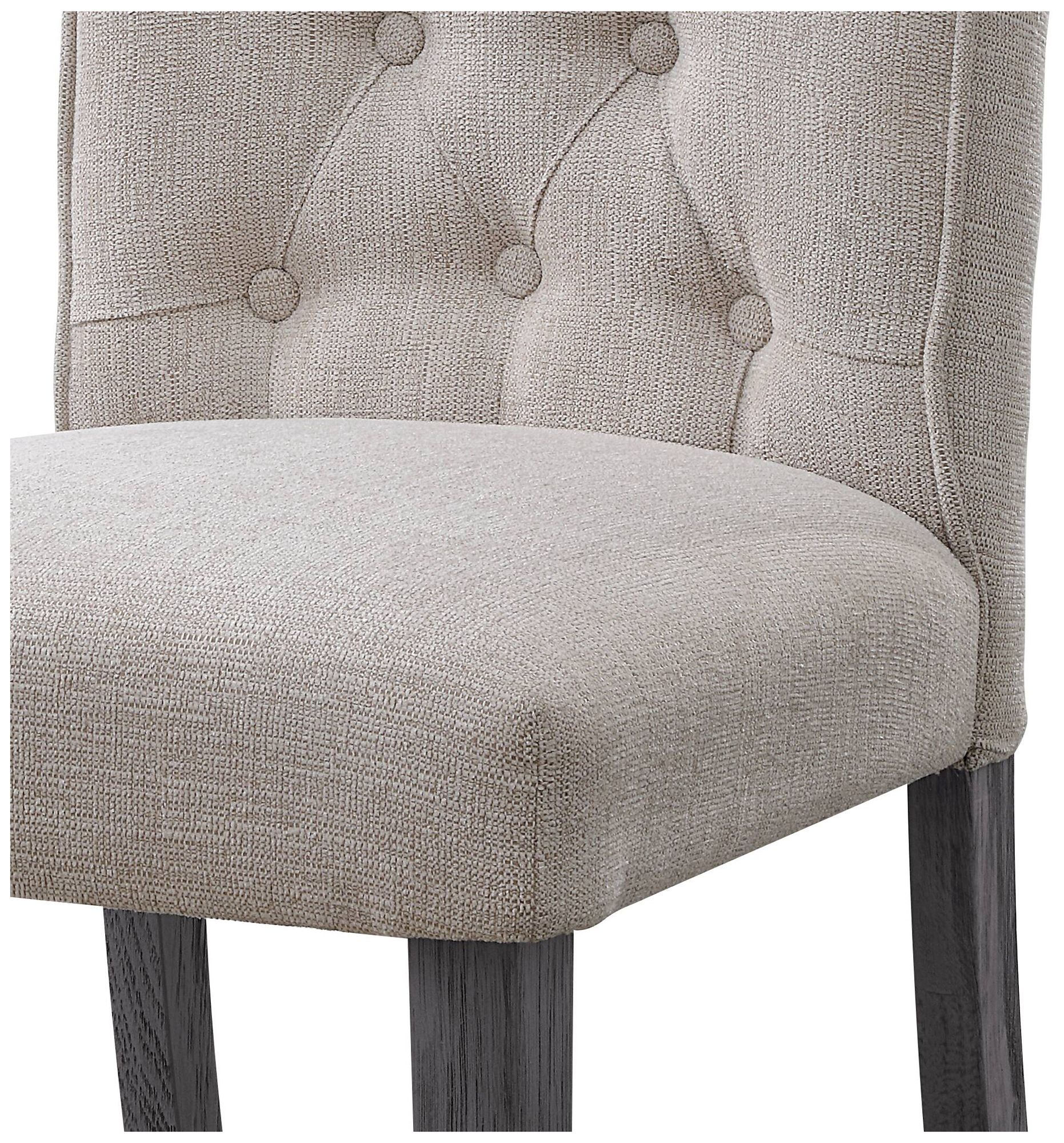 Image 6 Acme Furniture Yabeina Linen Button Tufted Side Chairs (Set of 2) more views