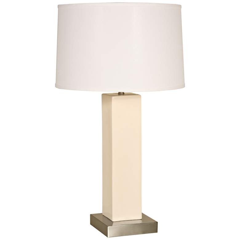 Image 1 Acme White Ceramic Square Column Table Lamp