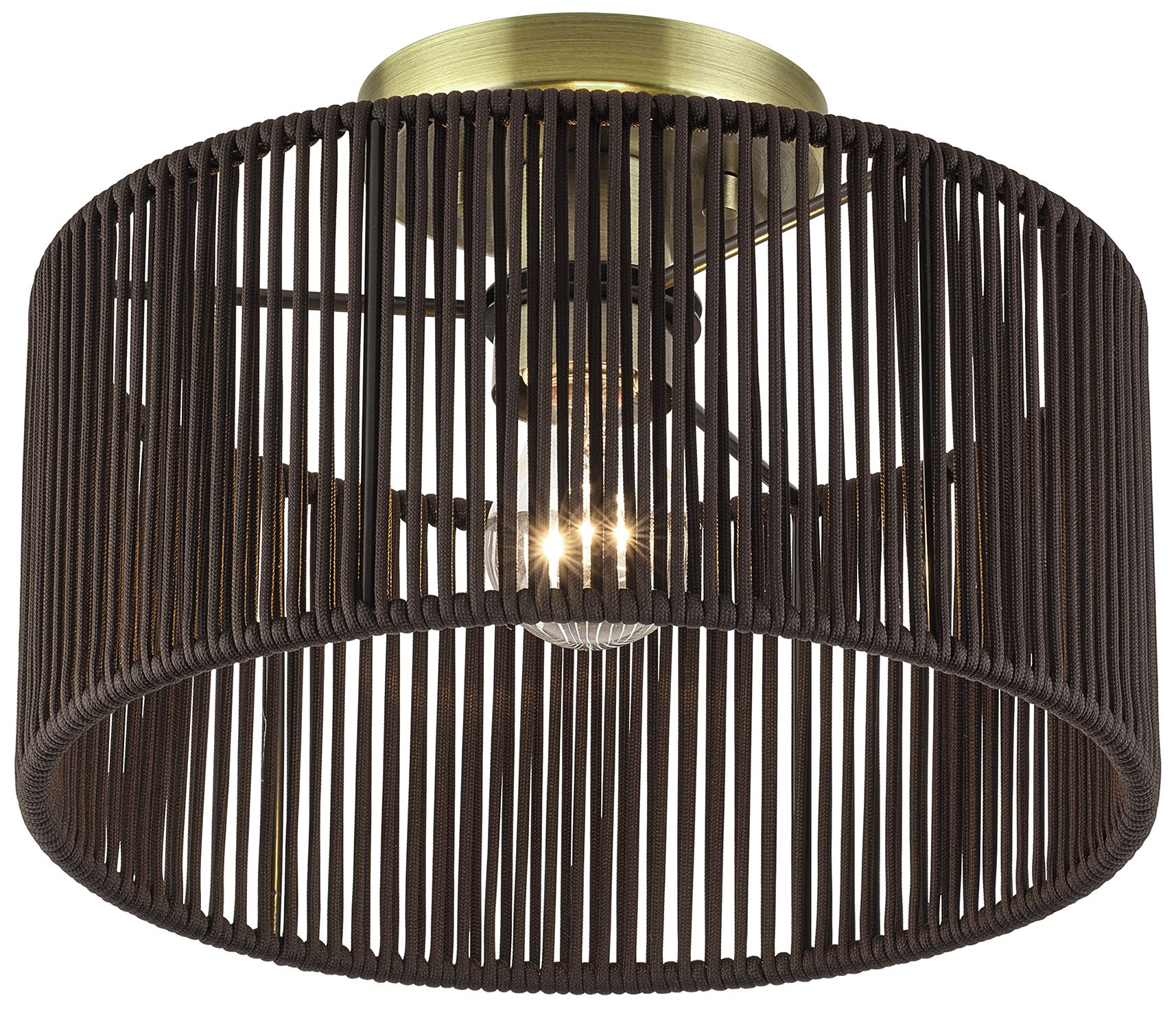 Image 5 Acordia 1 Light Antique Brass Medium Semi-Flush more views