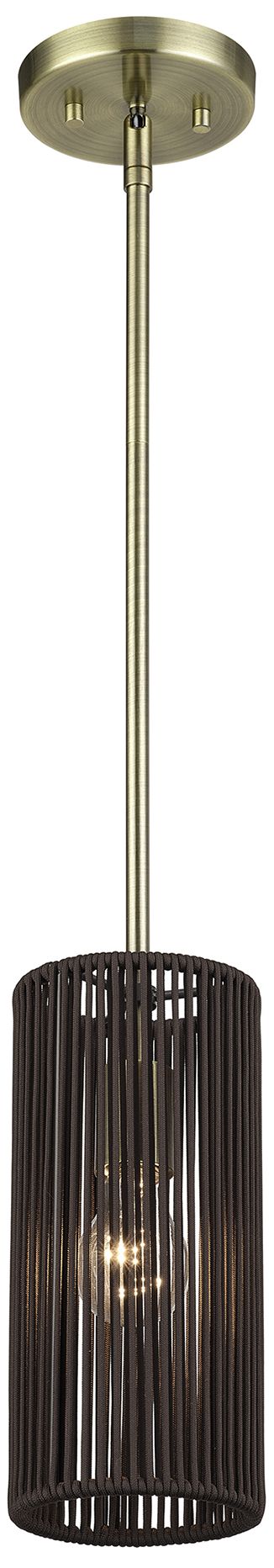 Image 4 Acordia 1 Light Antique Brass Mini Pendant more views