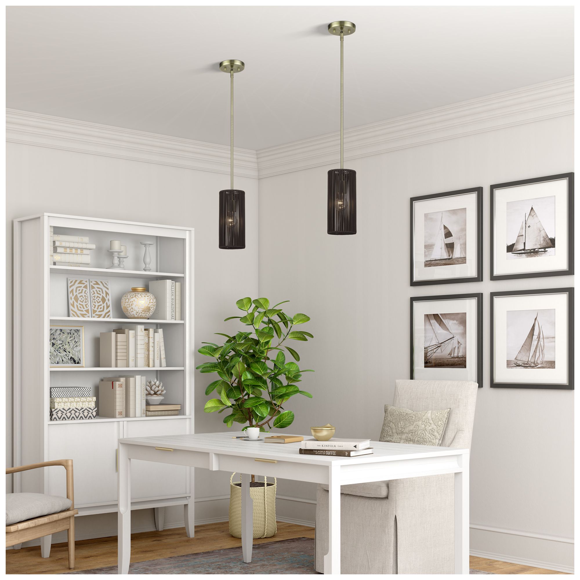 Acordia 1 Light Antique Brass Mini Pendant