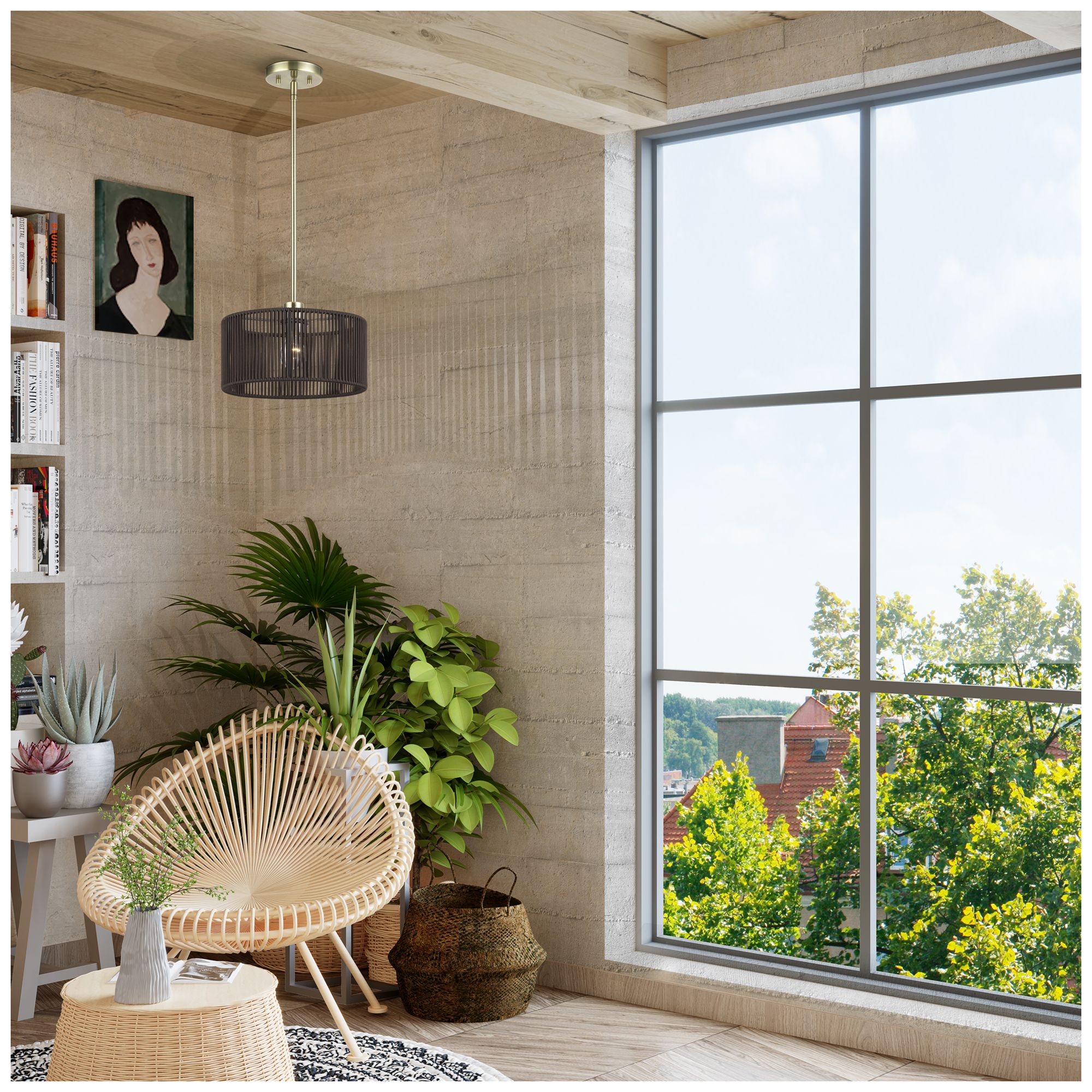 Acordia 1 Light Antique Brass Pendant