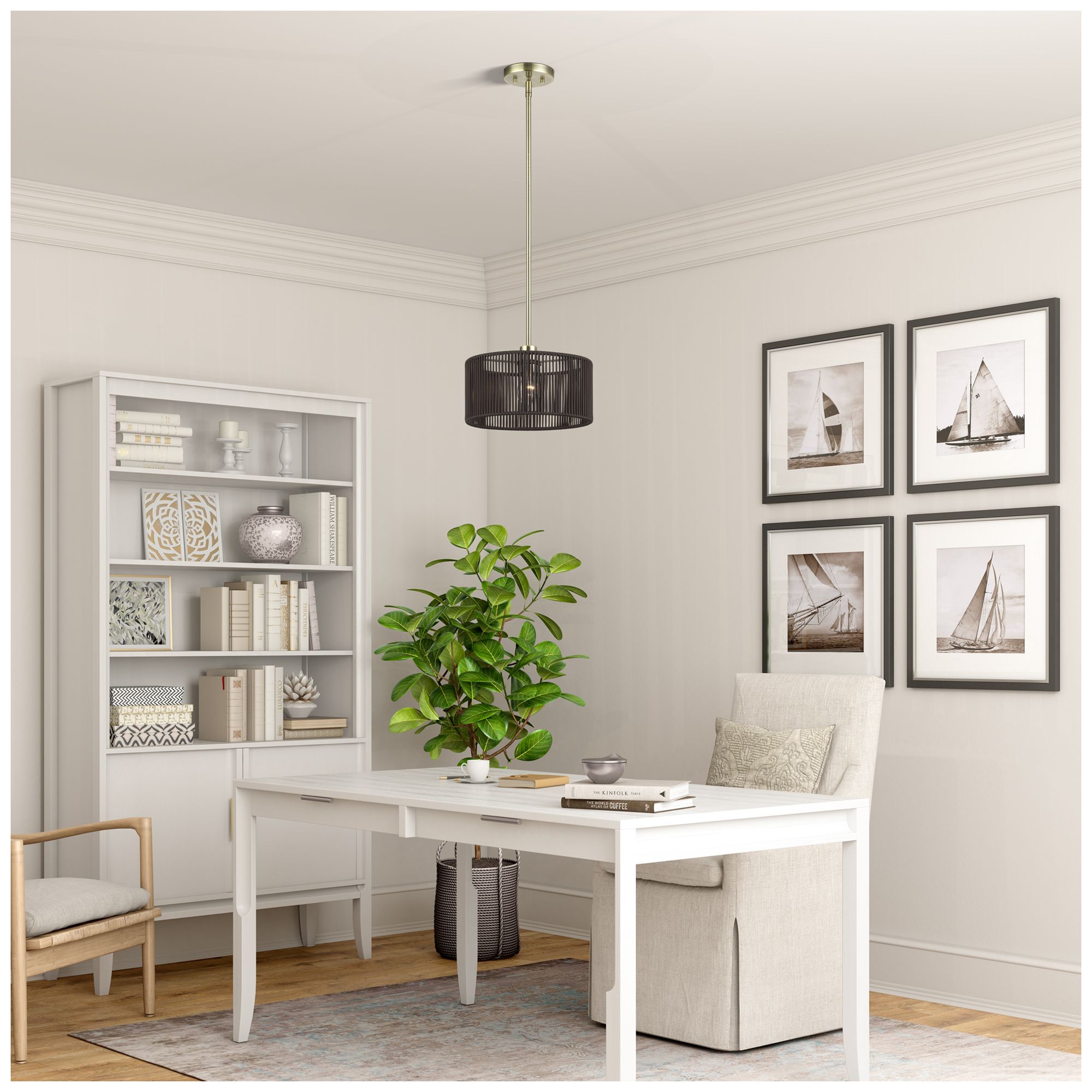 Acordia 1 Light Antique Brass Pendant