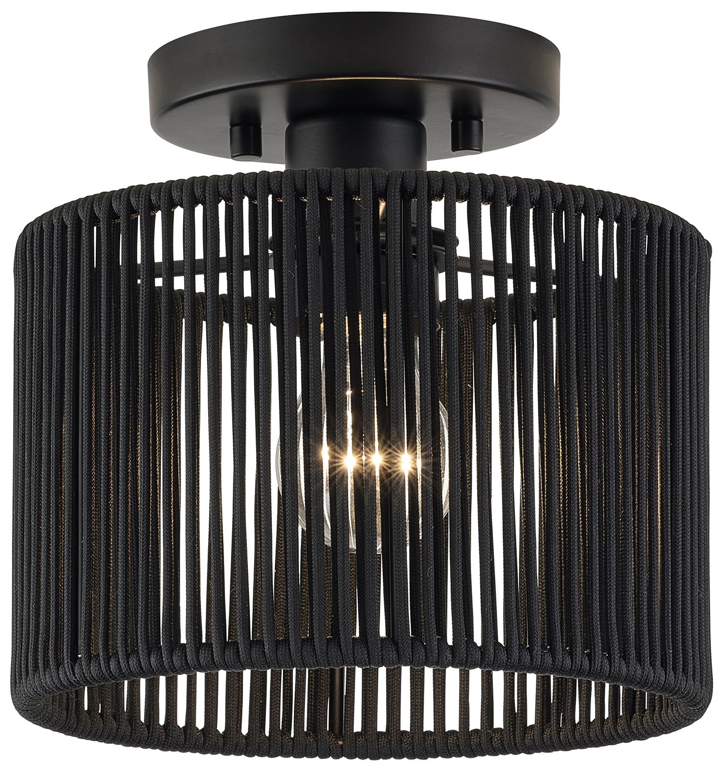 Acordia 1 Light Black Small Semi-Flush