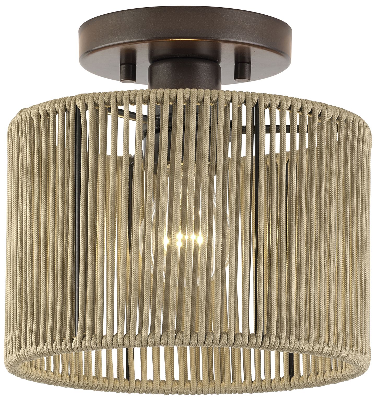 Acordia 1 Light English Bronze Small Semi-Flush