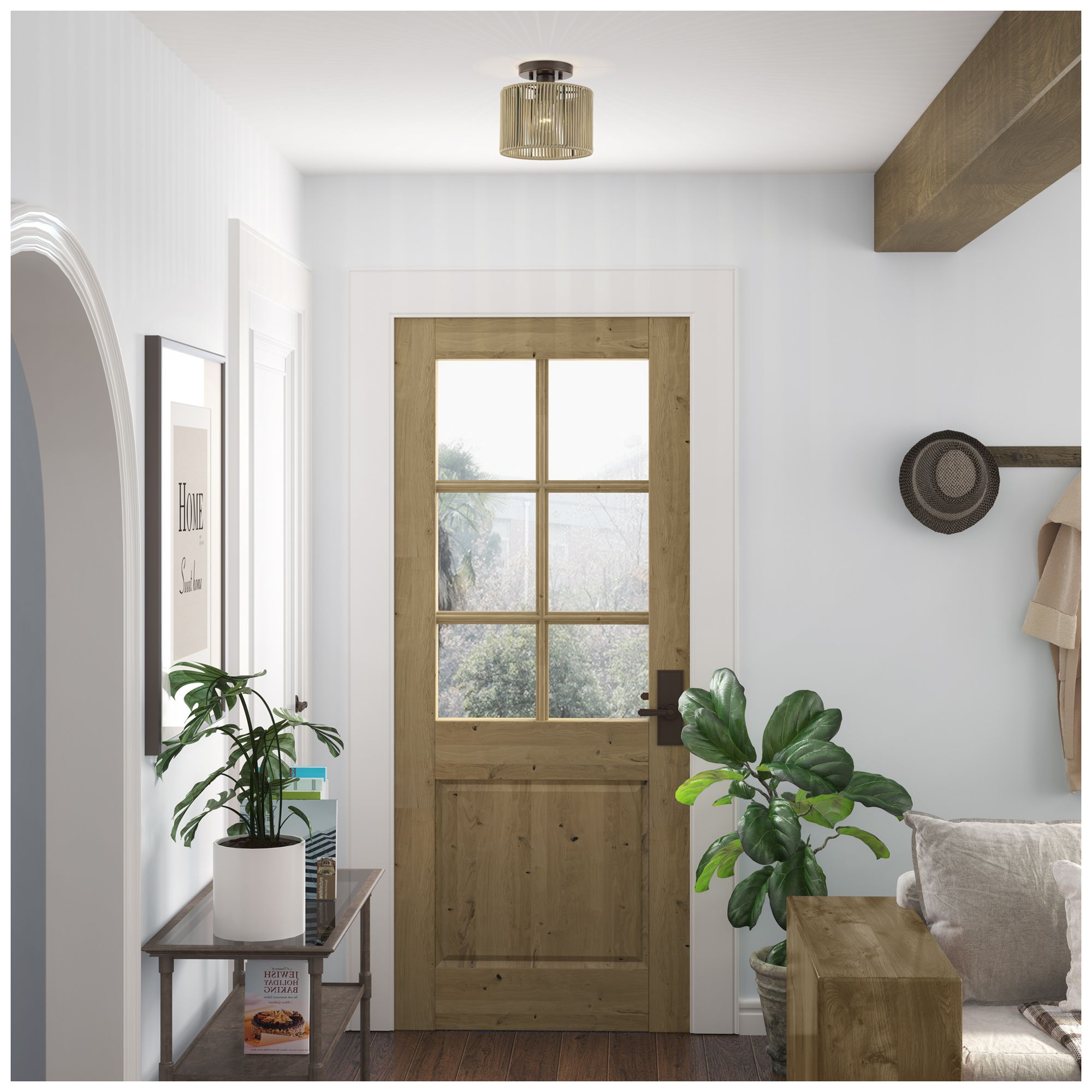 Acordia 1 Light English Bronze Small Semi-Flush