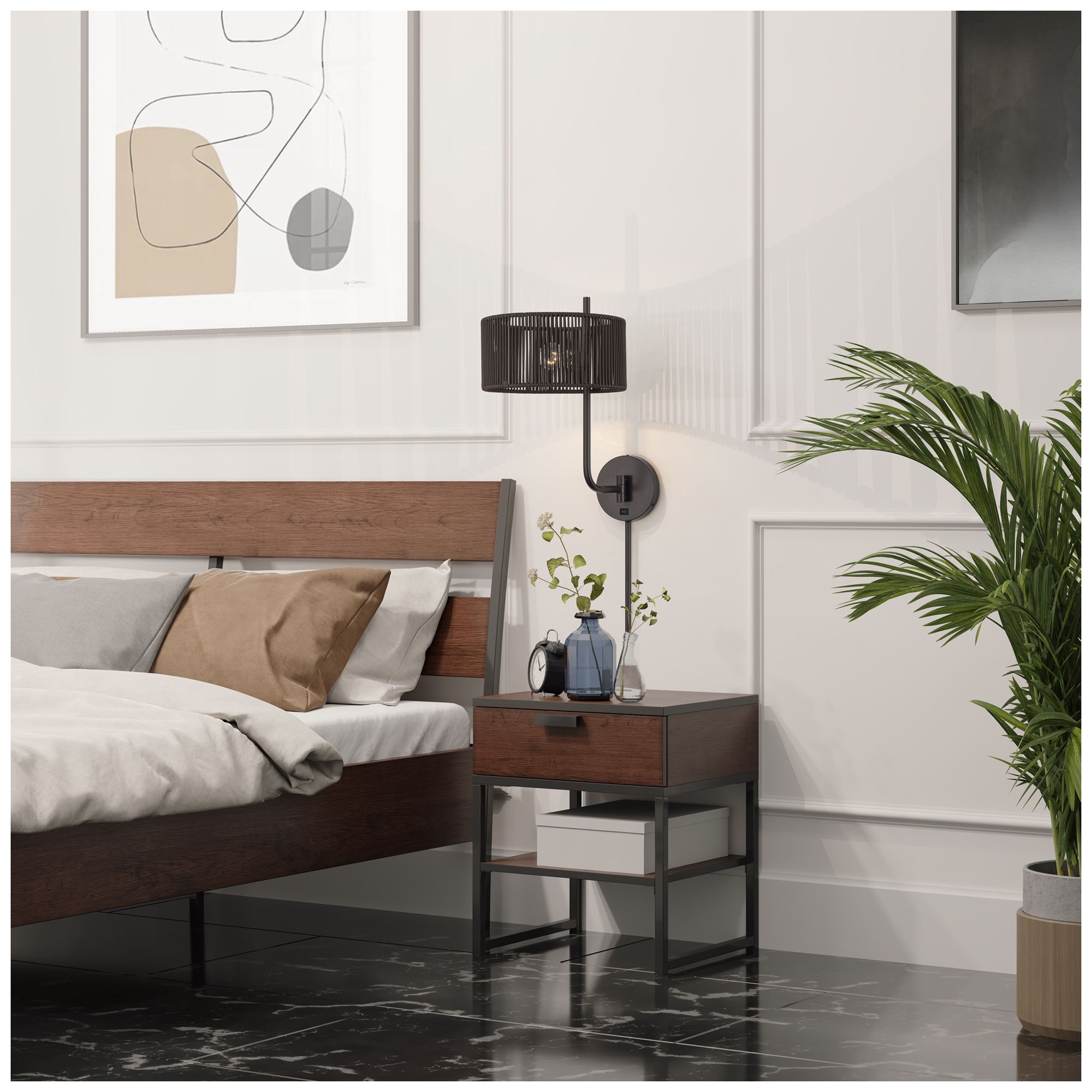 Acordia 1 Light English Bronze Swing Arm Wall Lamp