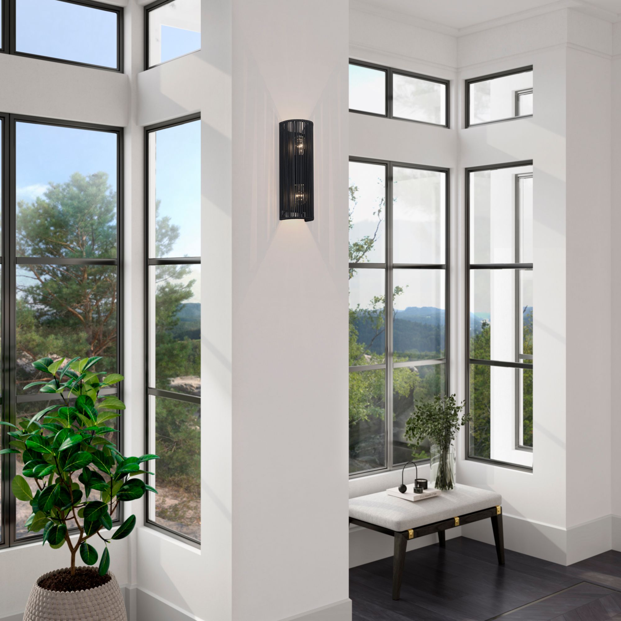 Acordia 2 Light Black ADA Sconce
