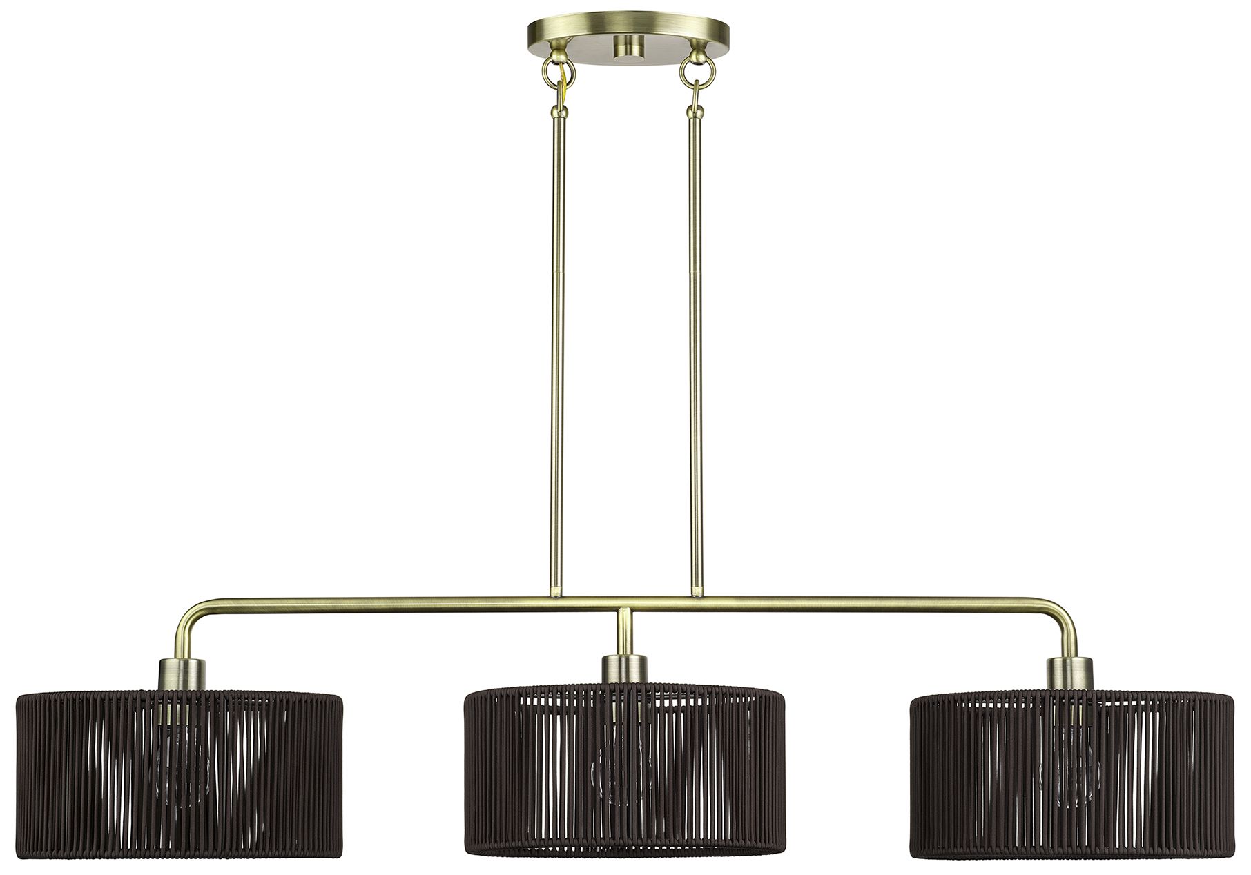 Image 3 Acordia 3 Light Antique Brass Extra Large Linear Chandelier more views