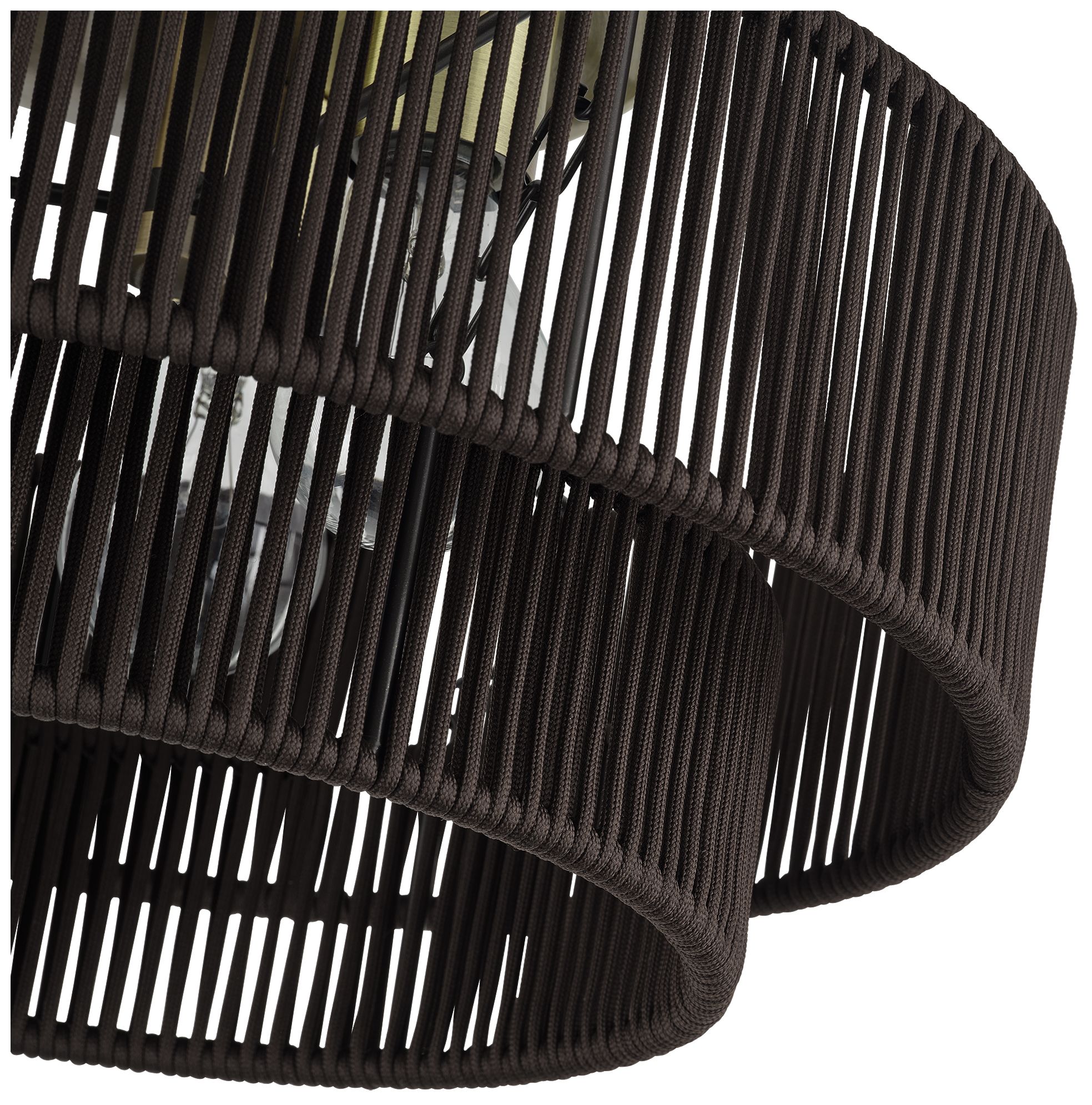 Acordia 3 Light Antique Brass Large Semi-Flush