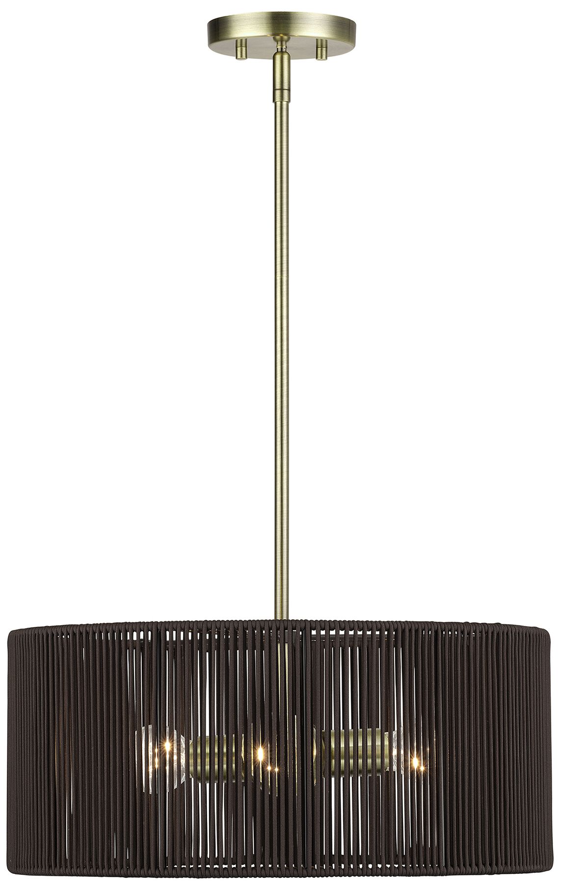 Acordia 3 Light Antique Brass Pendant Chandelier