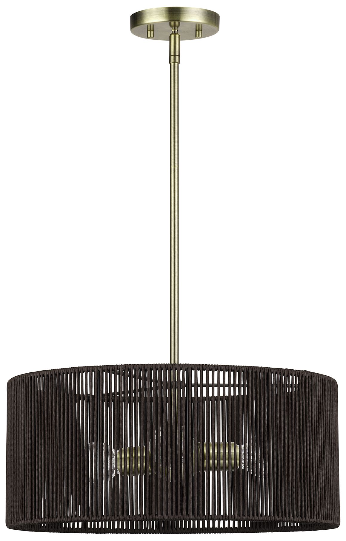 Image 3 Acordia 3 Light Antique Brass Pendant Chandelier more views