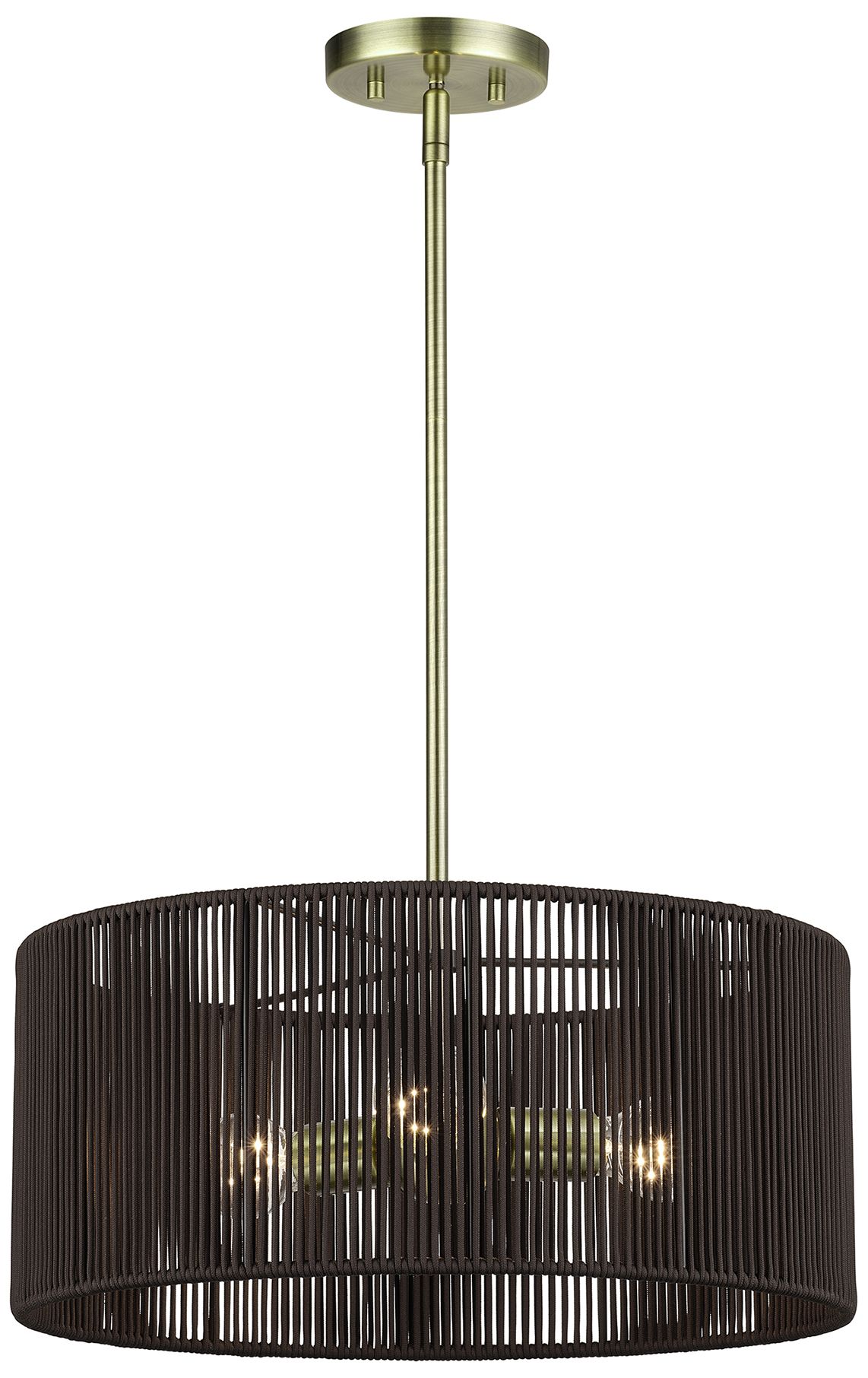 Image 5 Acordia 3 Light Antique Brass Pendant Chandelier more views