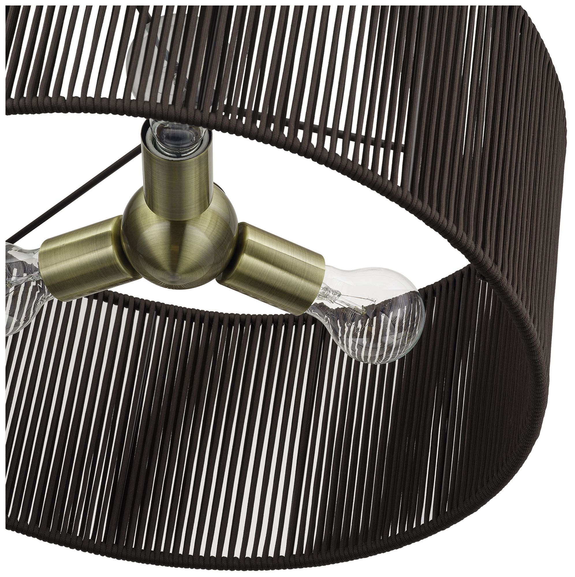 Acordia 3 Light Antique Brass Pendant Chandelier