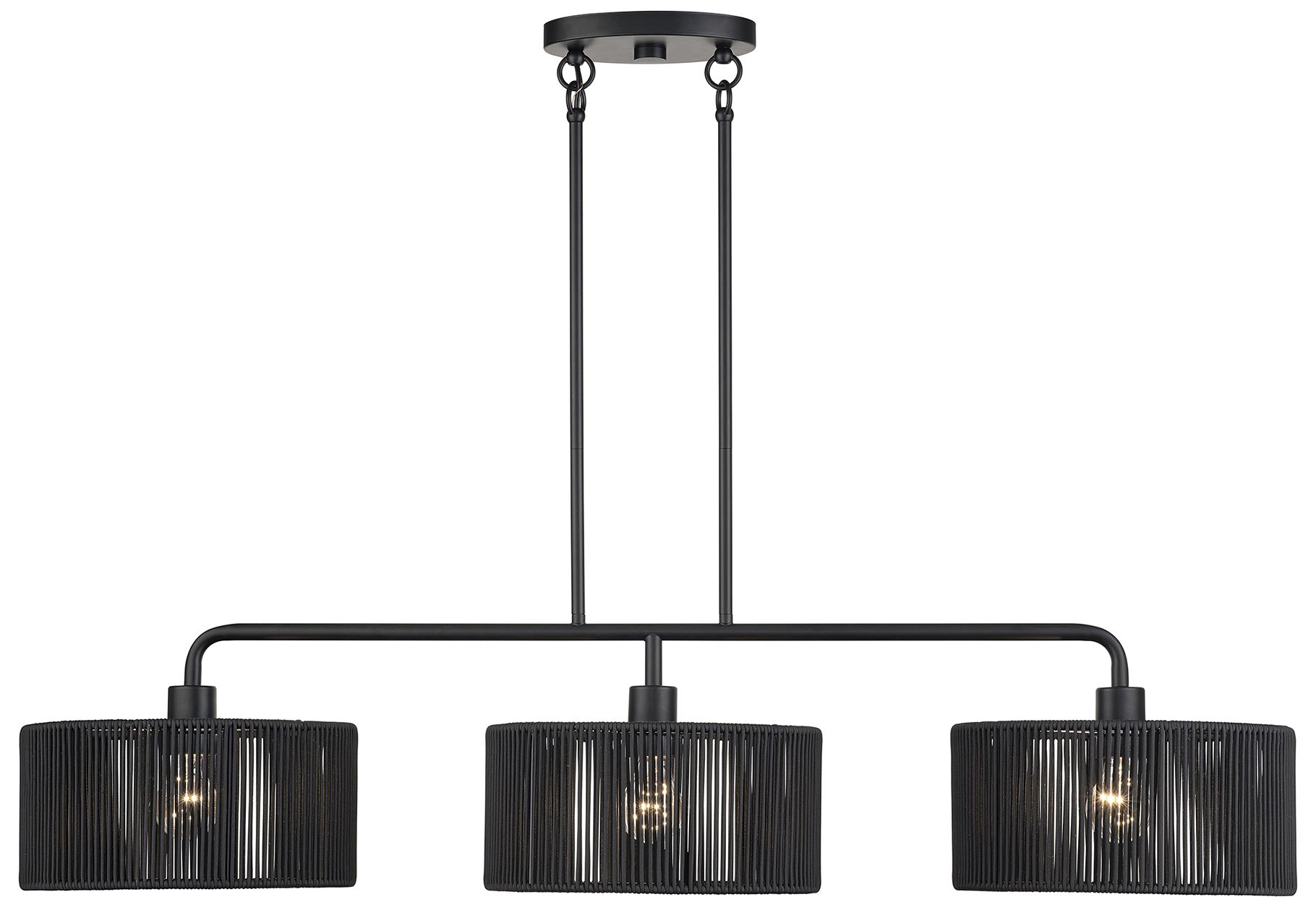 Acordia 3 Light Black Extra Large Linear Chandelier