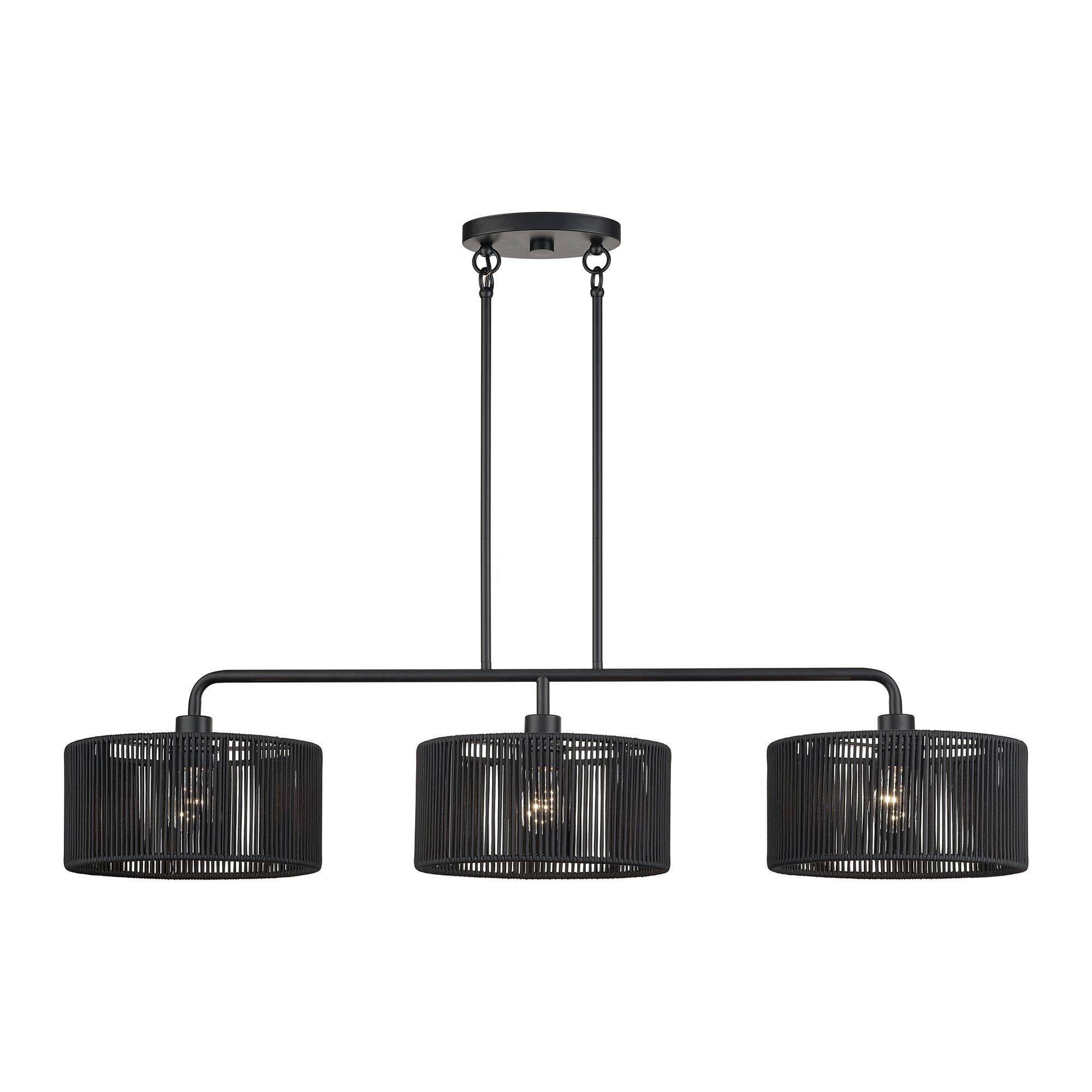 Image 4 Acordia 3 Light Black Extra Large Linear Chandelier more views