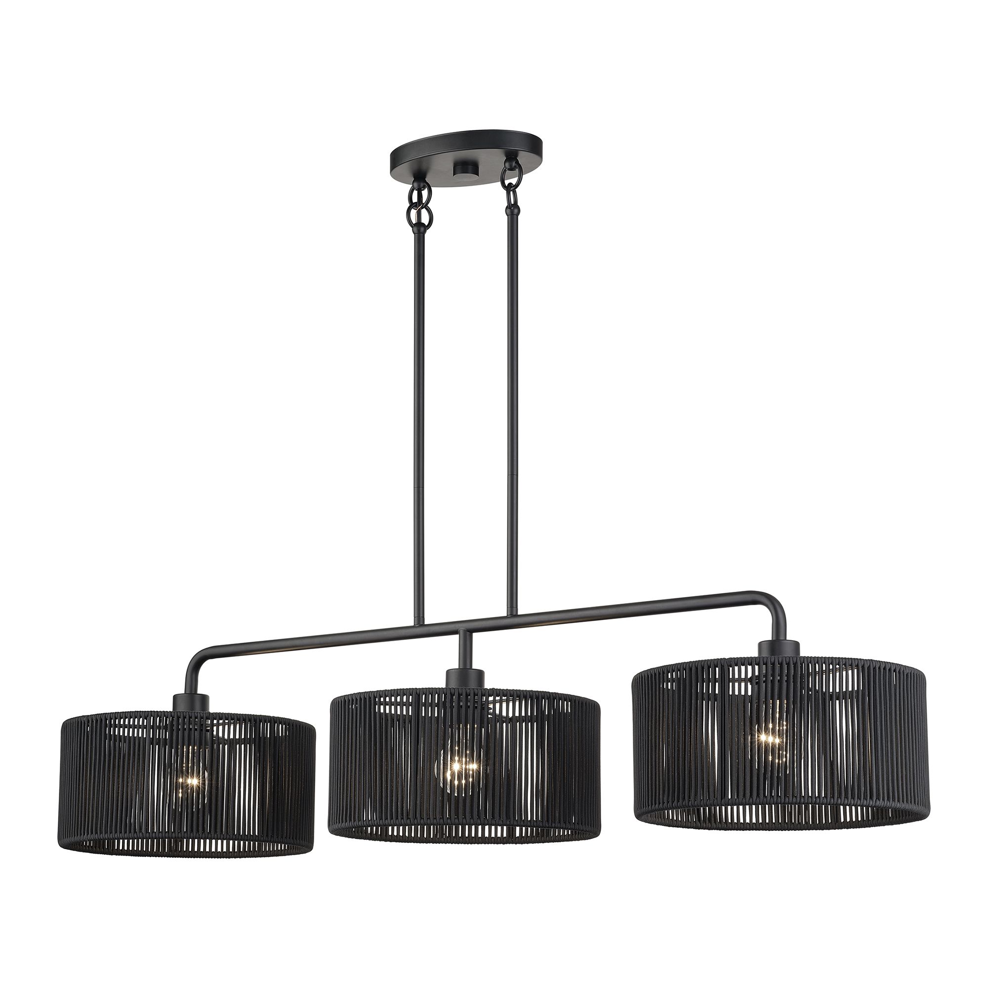 Image 5 Acordia 3 Light Black Extra Large Linear Chandelier more views