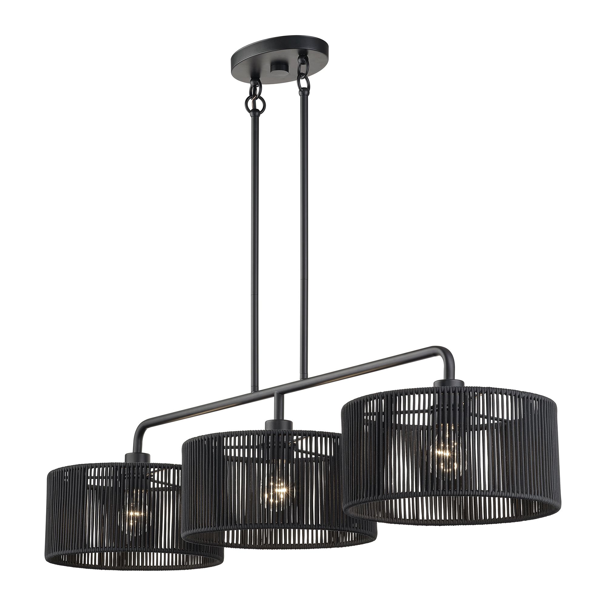 Image 6 Acordia 3 Light Black Extra Large Linear Chandelier more views