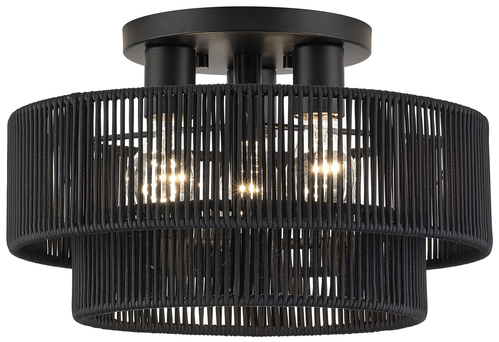 Acordia 3 Light Black Large Semi-Flush