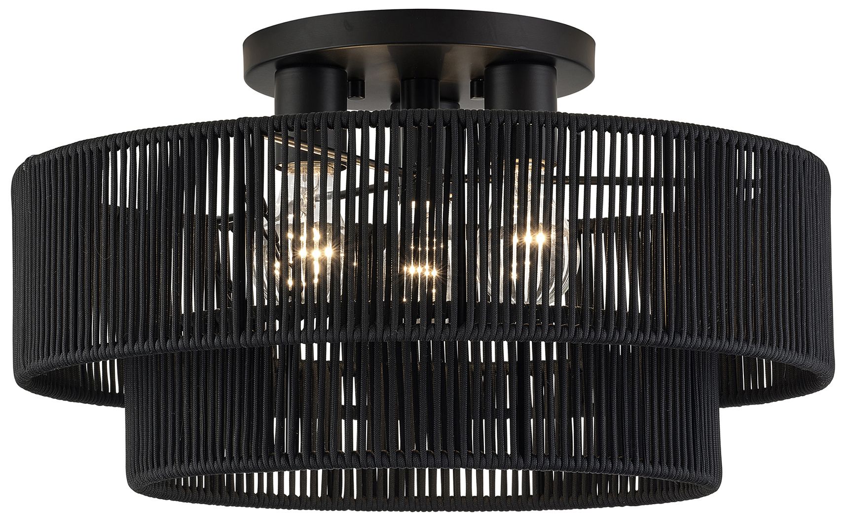 Acordia 3 Light Black Large Semi-Flush