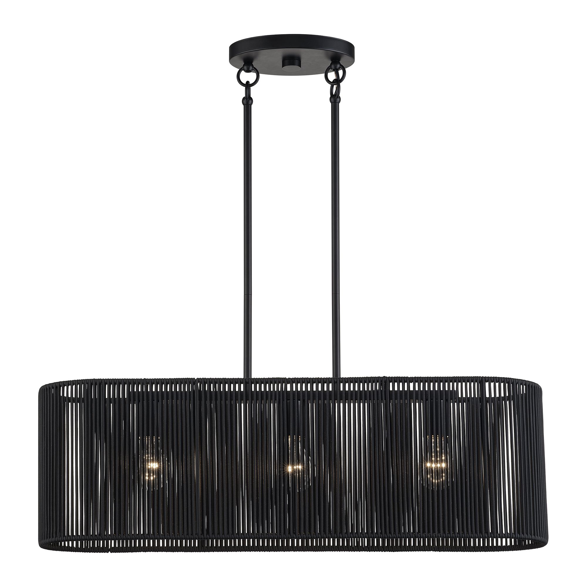 Image 4 Acordia 3 Light Black Medium Linear Chandelier more views