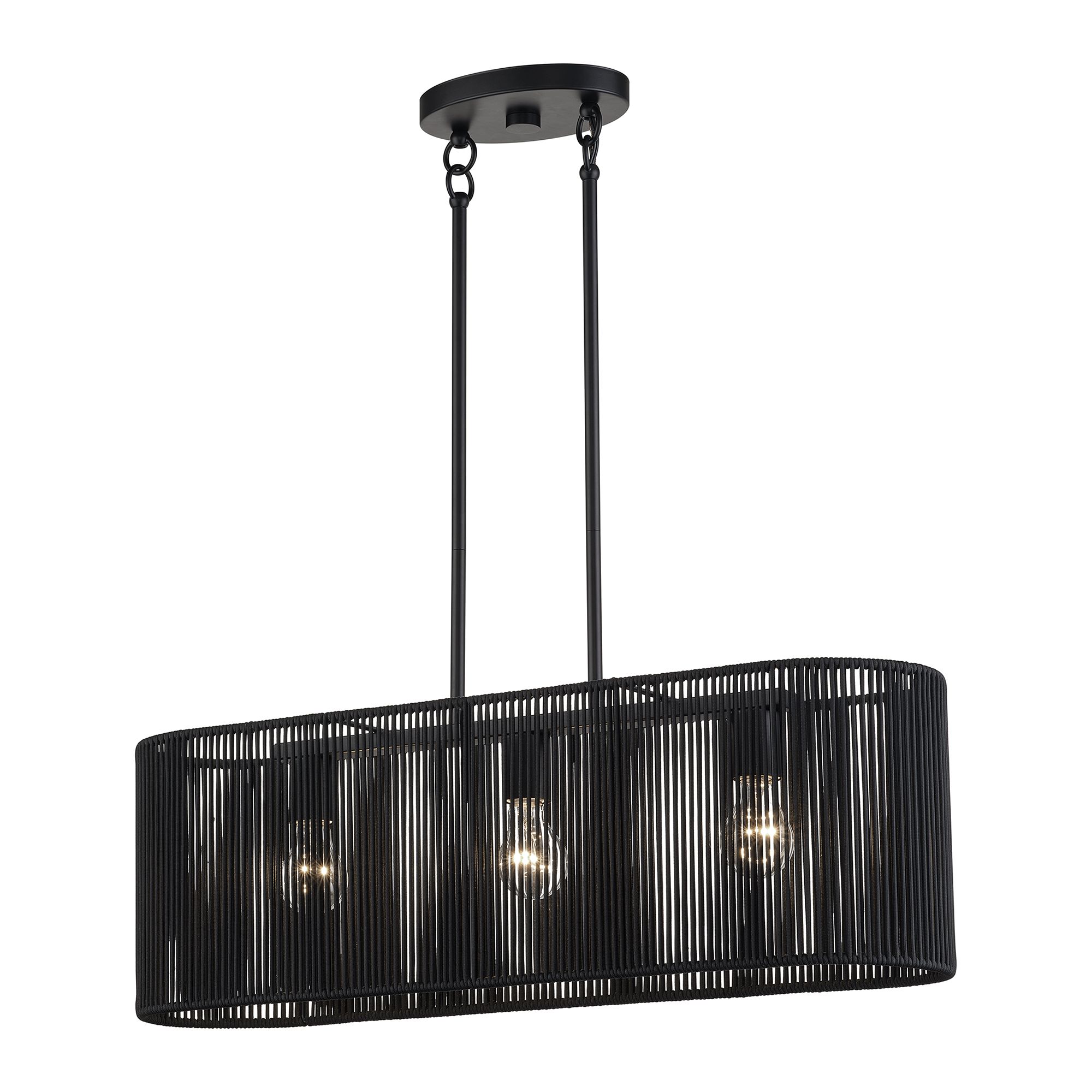 Image 5 Acordia 3 Light Black Medium Linear Chandelier more views