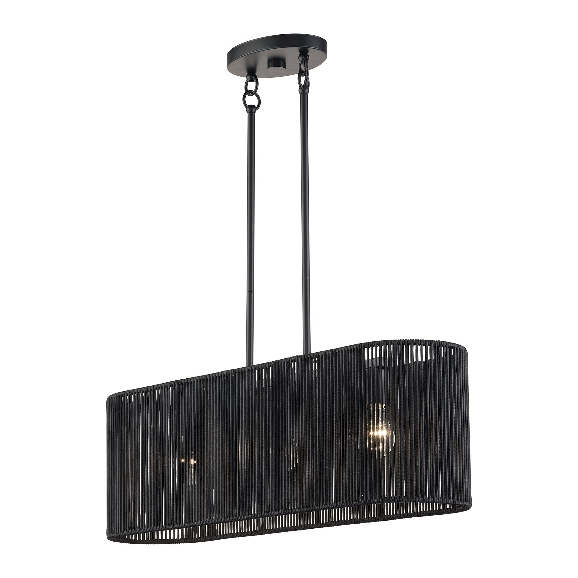 Image 6 Acordia 3 Light Black Medium Linear Chandelier more views
