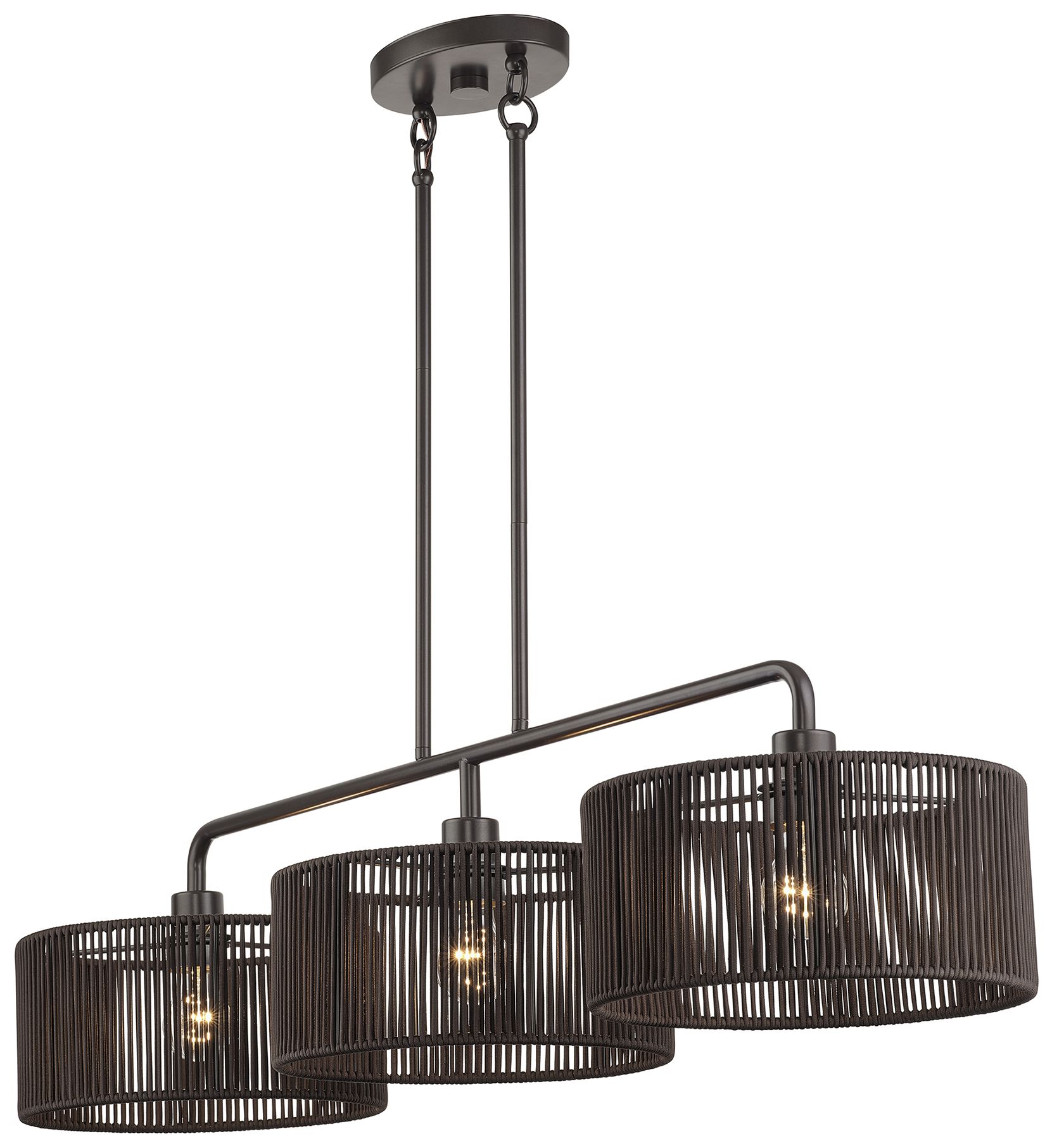 Image 6 Acordia 3 Light English Bronze Extra Large Linear Chandelier more views