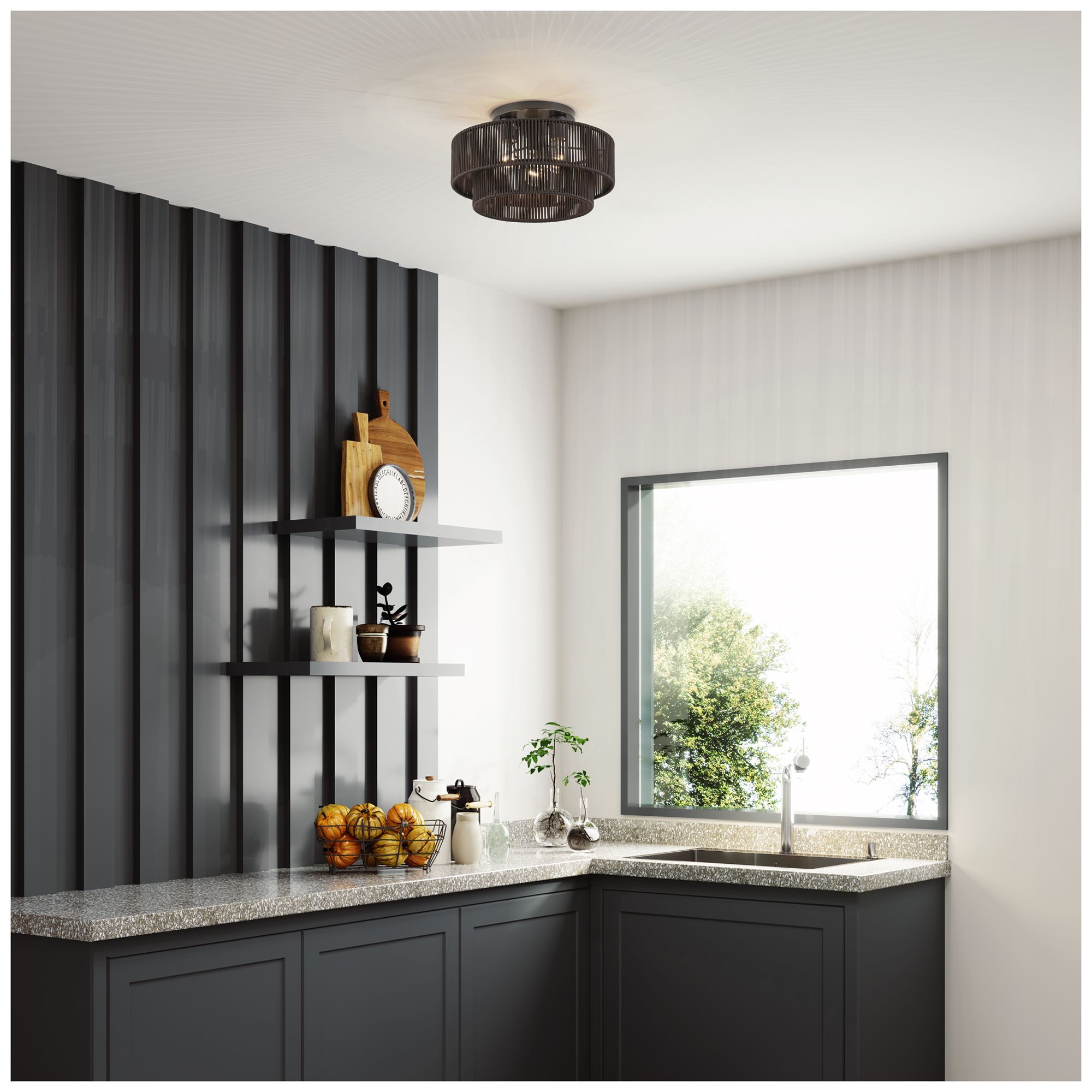 Acordia 3 Light English Bronze Large Semi-Flush