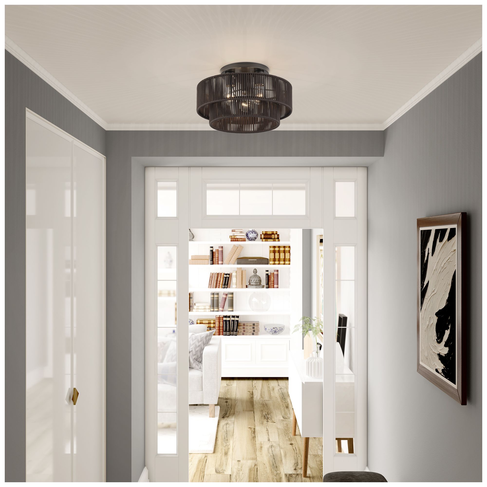 Acordia 3 Light English Bronze Large Semi-Flush