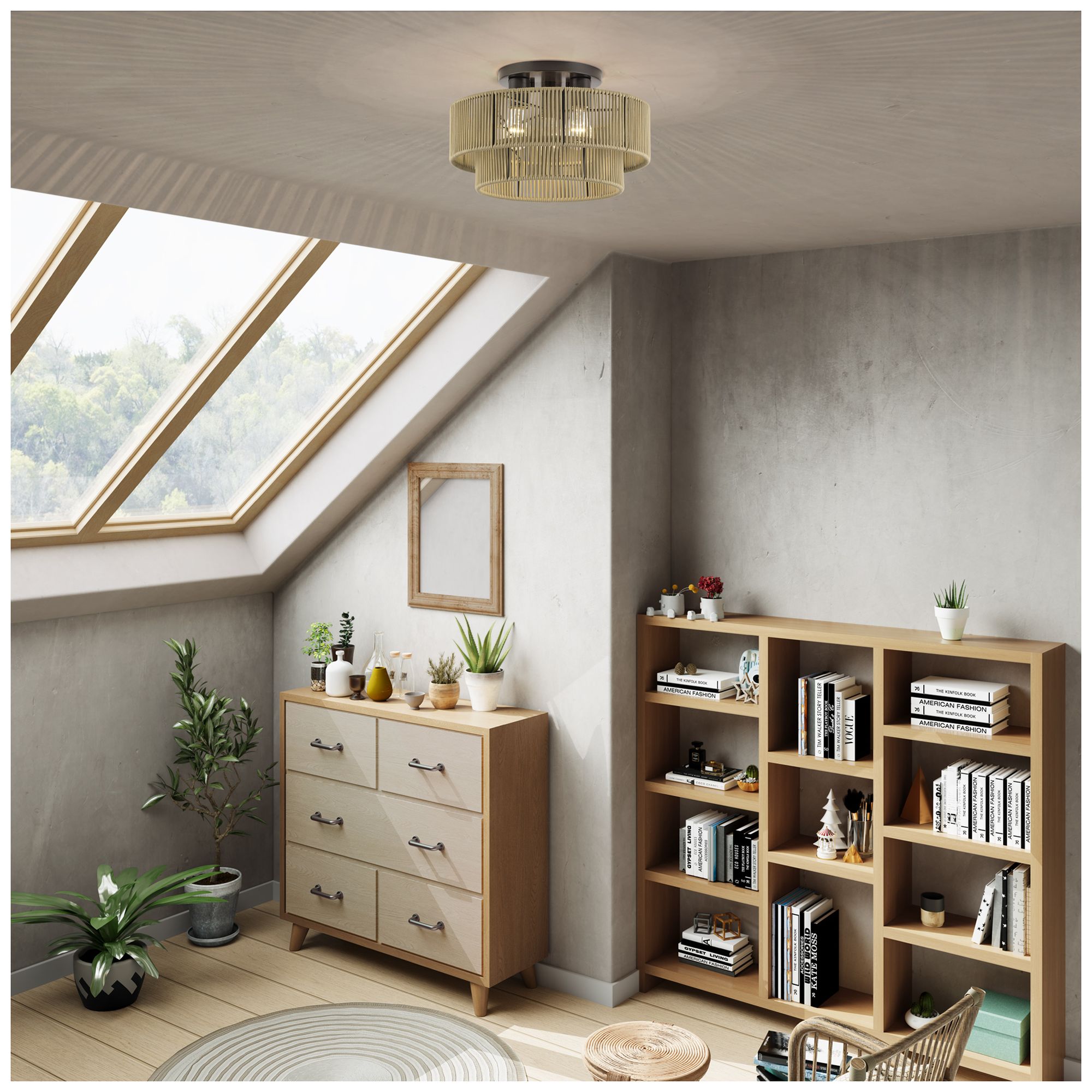 Acordia 3 Light English Bronze Large Semi-Flush