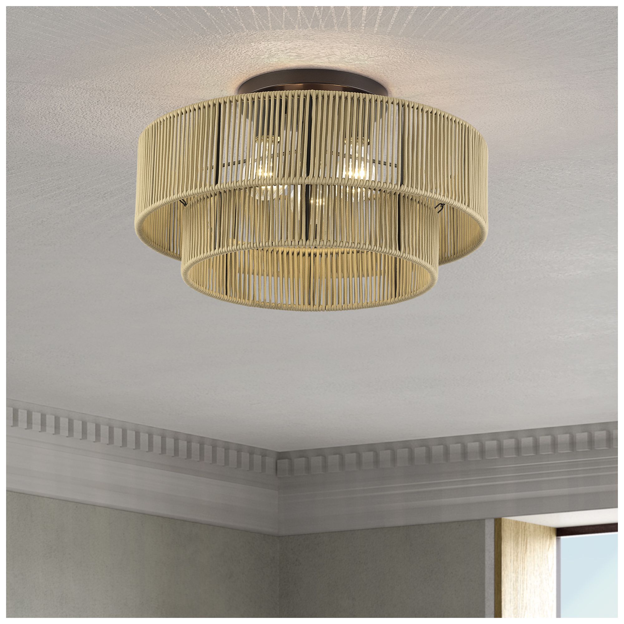Acordia 3 Light English Bronze Large Semi-Flush