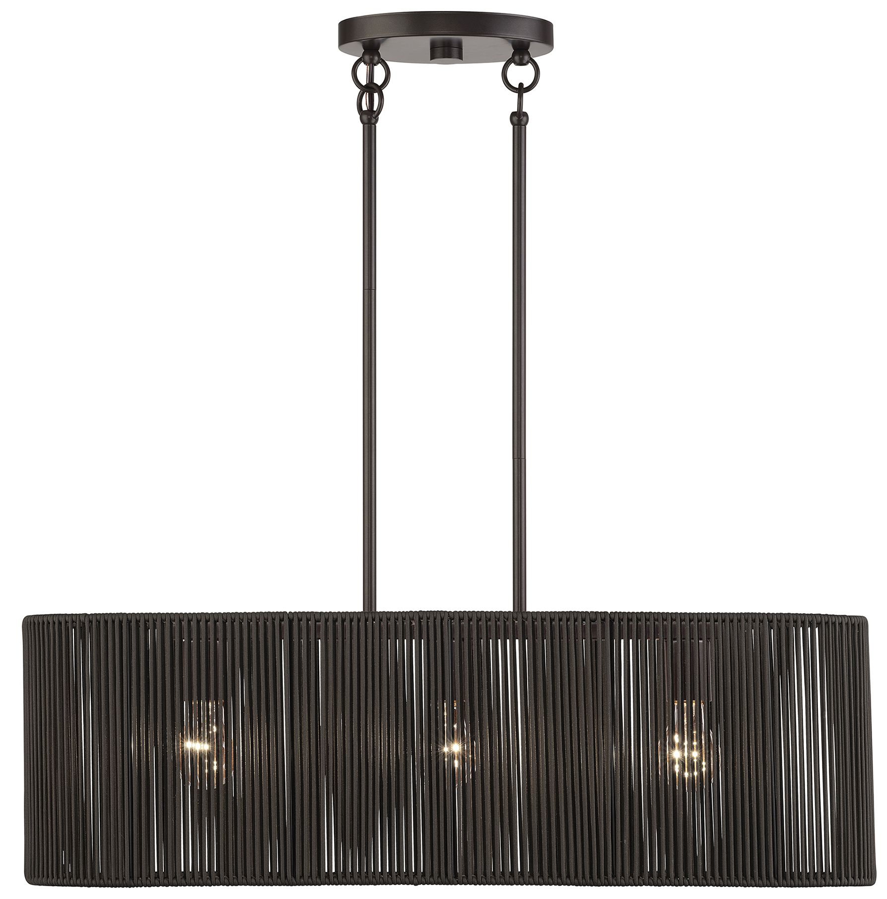 Acordia 3 Light English Bronze Medium Linear Chandelier