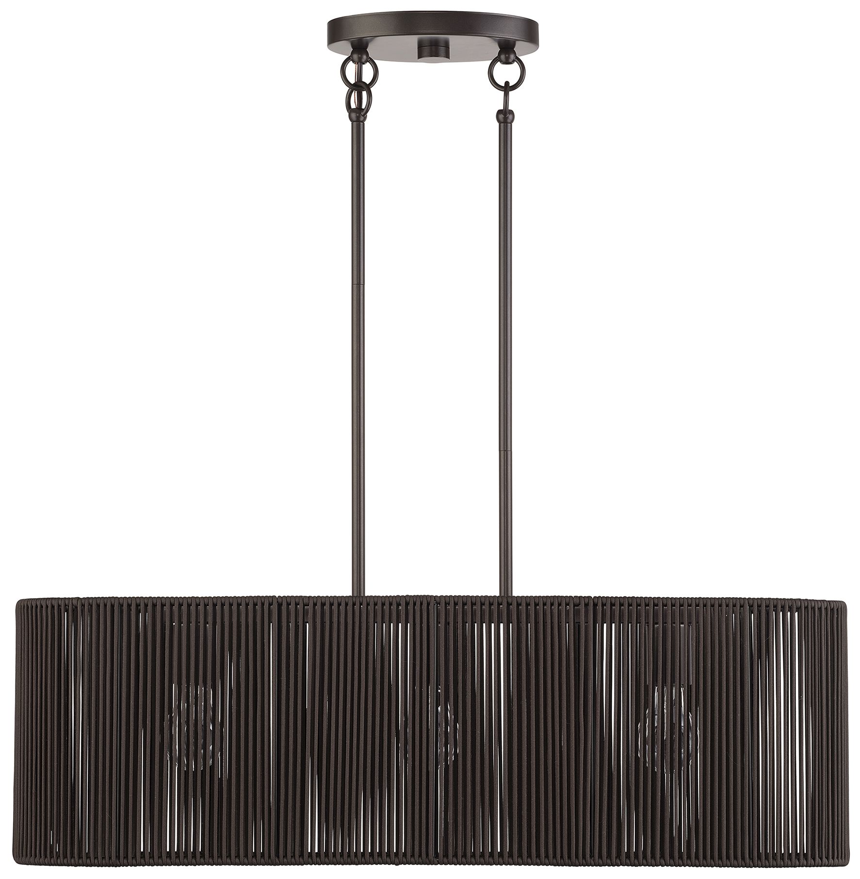 Thumbnail3 of Acordia 3 Light English Bronze Medium Linear Chandelier more views